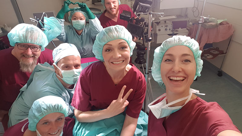 Unser Team hat viel Spaß im OP.
